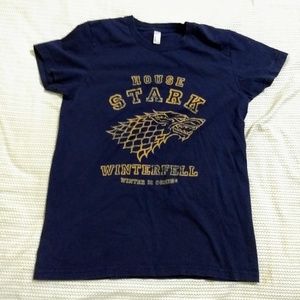 American apparel navy game of thrones t-shirt